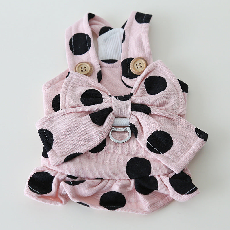 Leopard Polka Dot Dog Harness Dress
