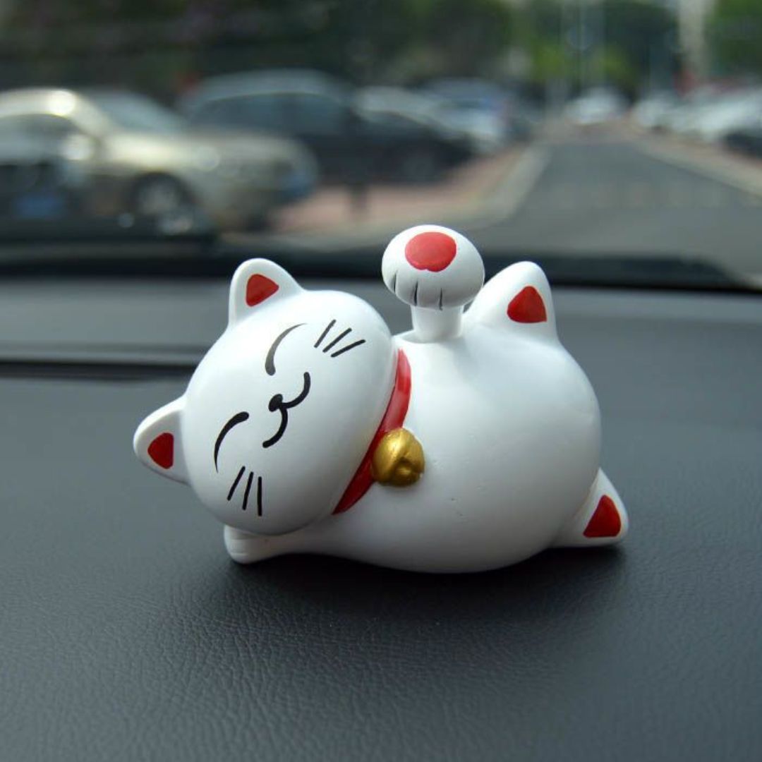 Lucky Cat Car Dashboard Ornament