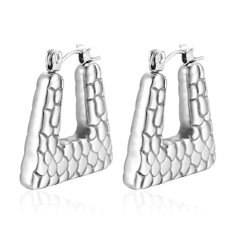1 Pair Minimalist Classic Style Solid Color Plating 201 Stainless Steel 18K Gold Plated Earrings