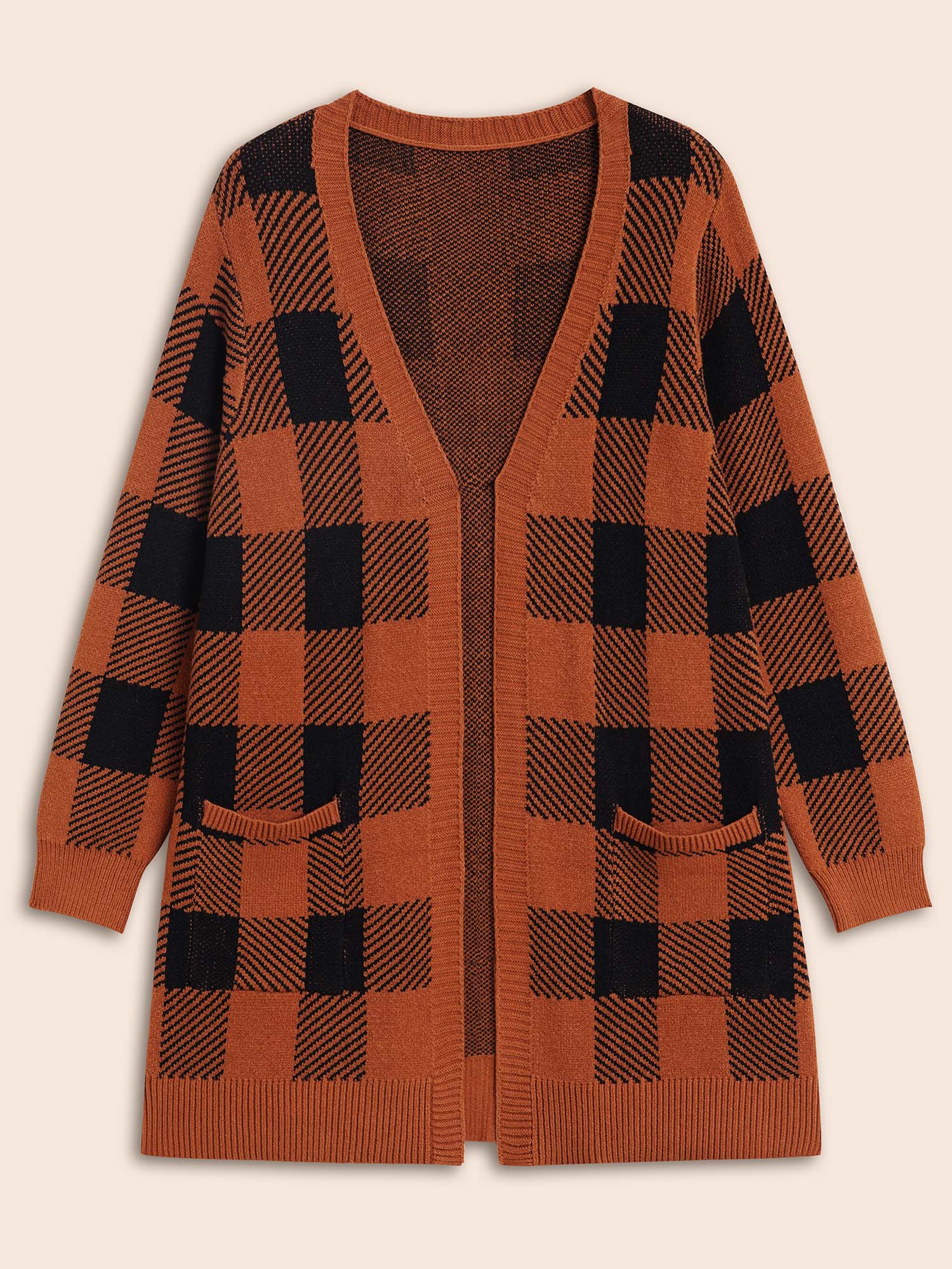 Supersoft Essentials Plaid Open Cardigan