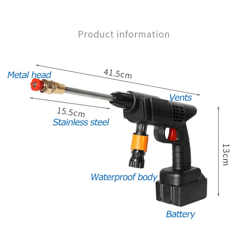 🔥Portable Cordless High Pressure Spray Water Gun