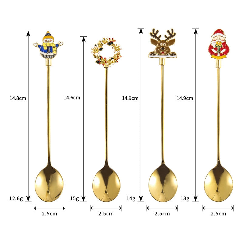 Christmas Fashion Cartoon Stainless Steel Tableware