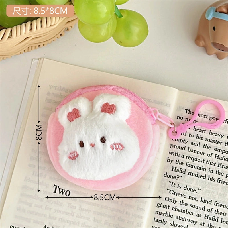 Unisex Animal Capybara Plush Side Zipper Coin Purses