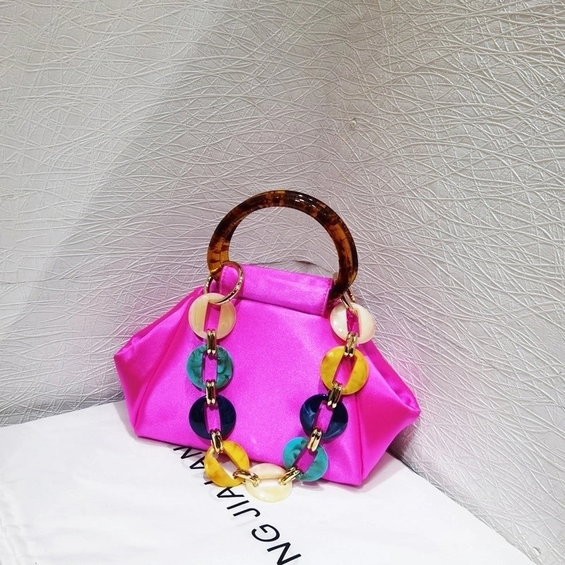 Women's Nylon Solid Color Vintage Style Classic Style Square Zipper Dome Bag