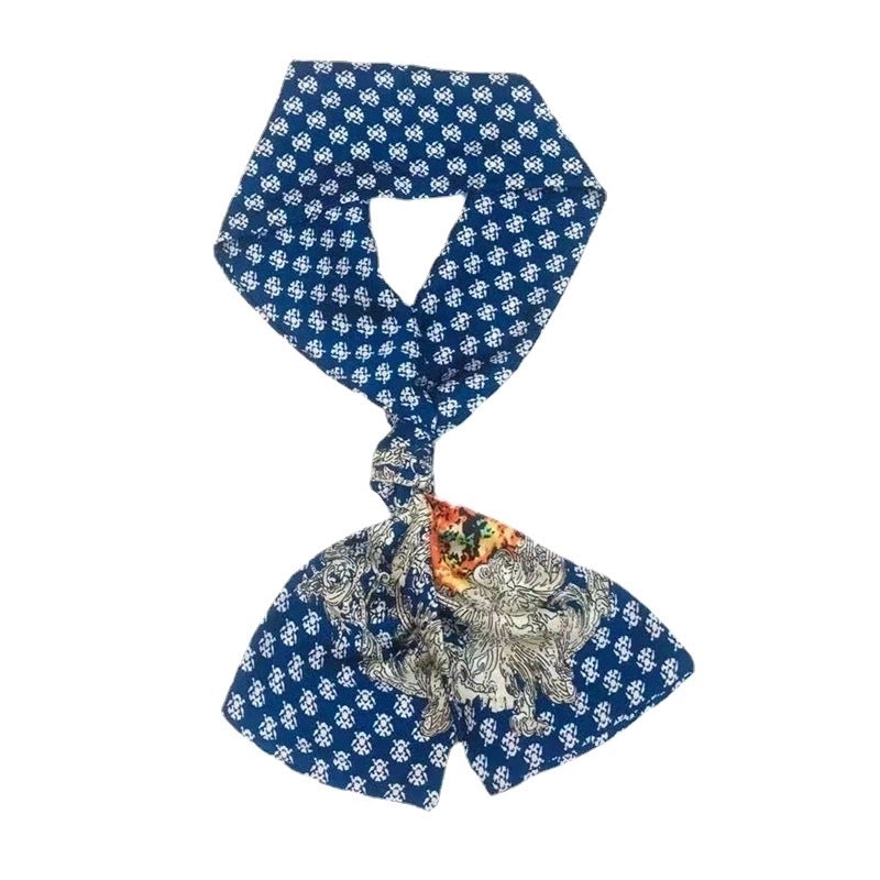Women's Elegant Minimalist Geometric Chiffon Printing Silk Scarf