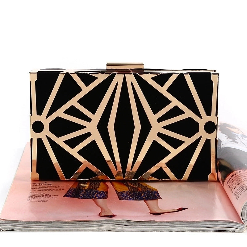 Red Black Solid Color Evening Bags