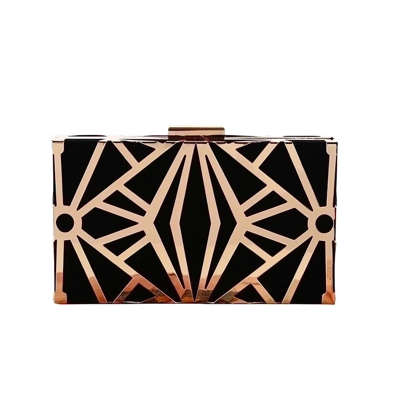 Red Black Solid Color Evening Bags