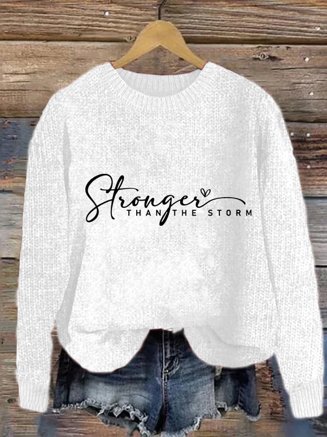 Women's Stronger Than The Storm Print Sweatshirt