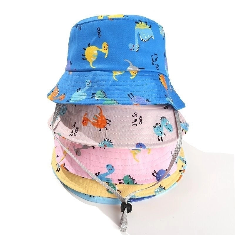 Children Unisex Cartoon Style Cute Minimalist Cartoon Printing Bucket Hat