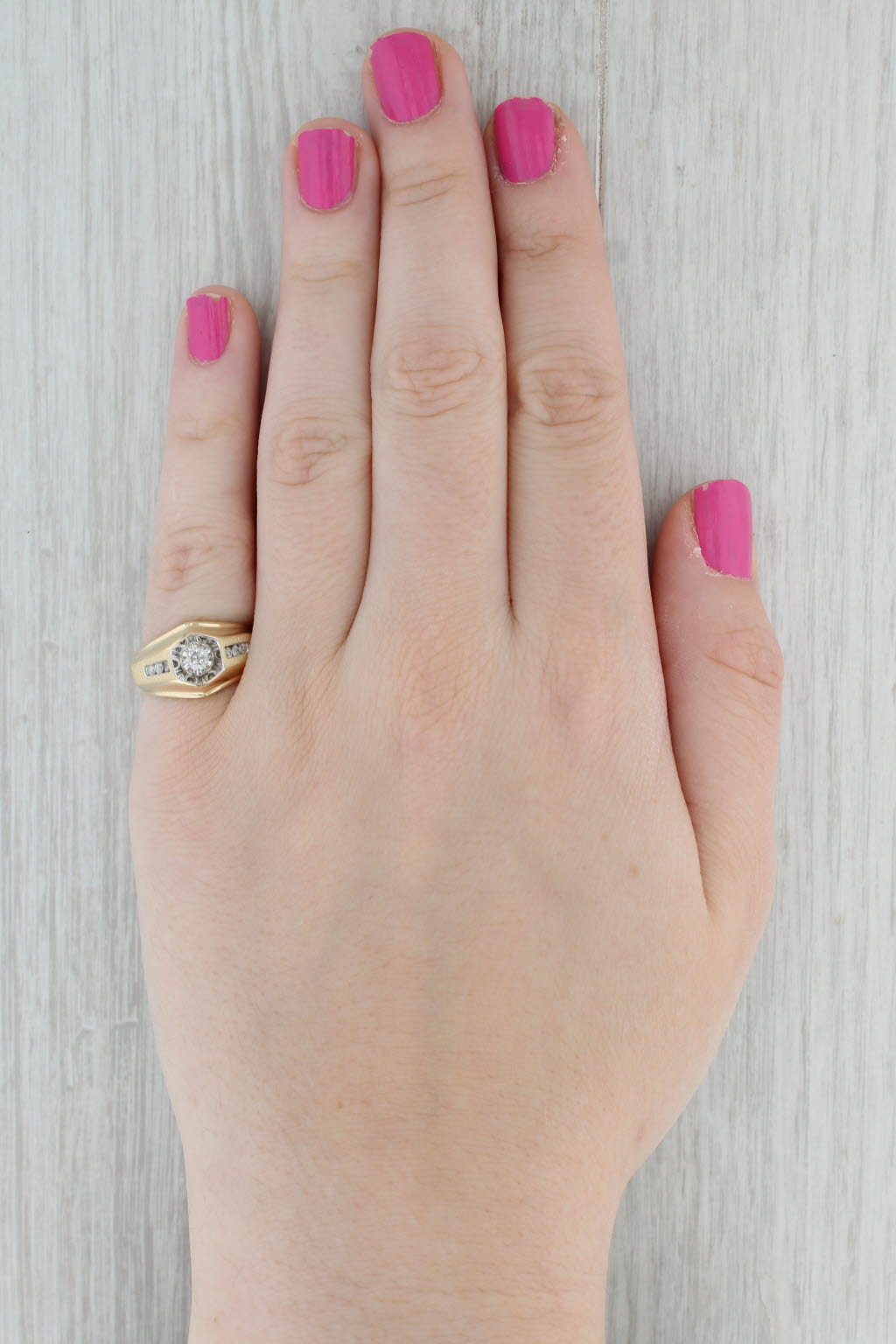 0.28ctw Diamond Ring 14k Yellow Gold Size 6.75 Engagement
