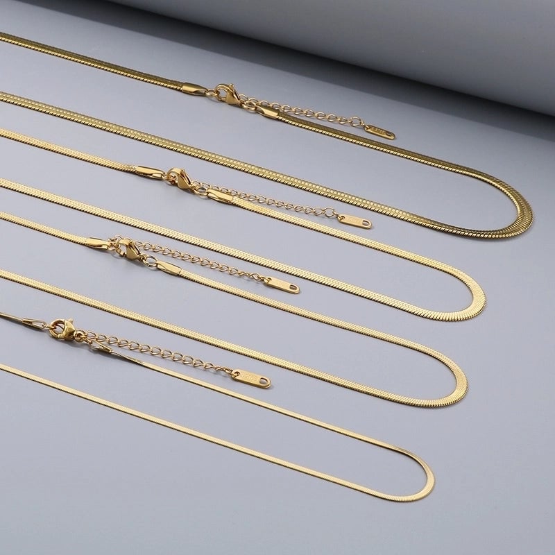 Minimalist Geometric 304 Stainless Steel 18K Gold Plated Necklace