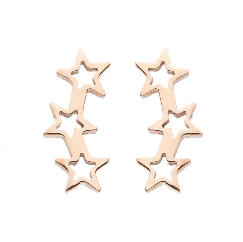 Minimalist Heart Shape Stainless Steel Plating Ear Studs 1 Pair