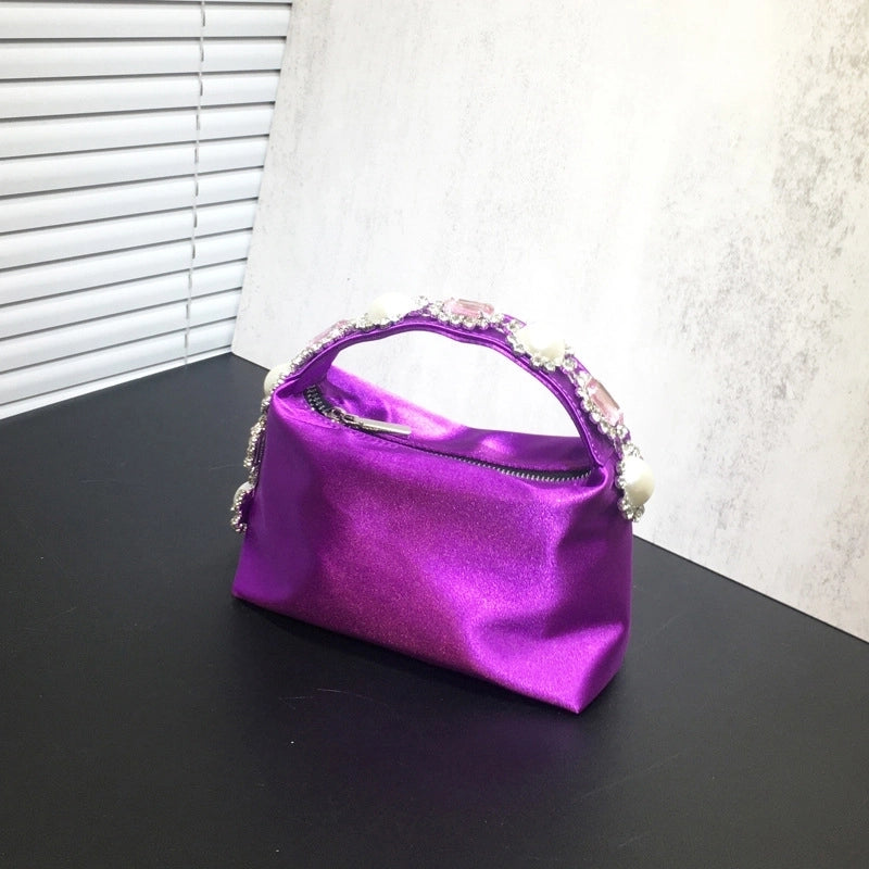 Women's Small Polyester Solid Color Classic Style Square Zipper Handbag