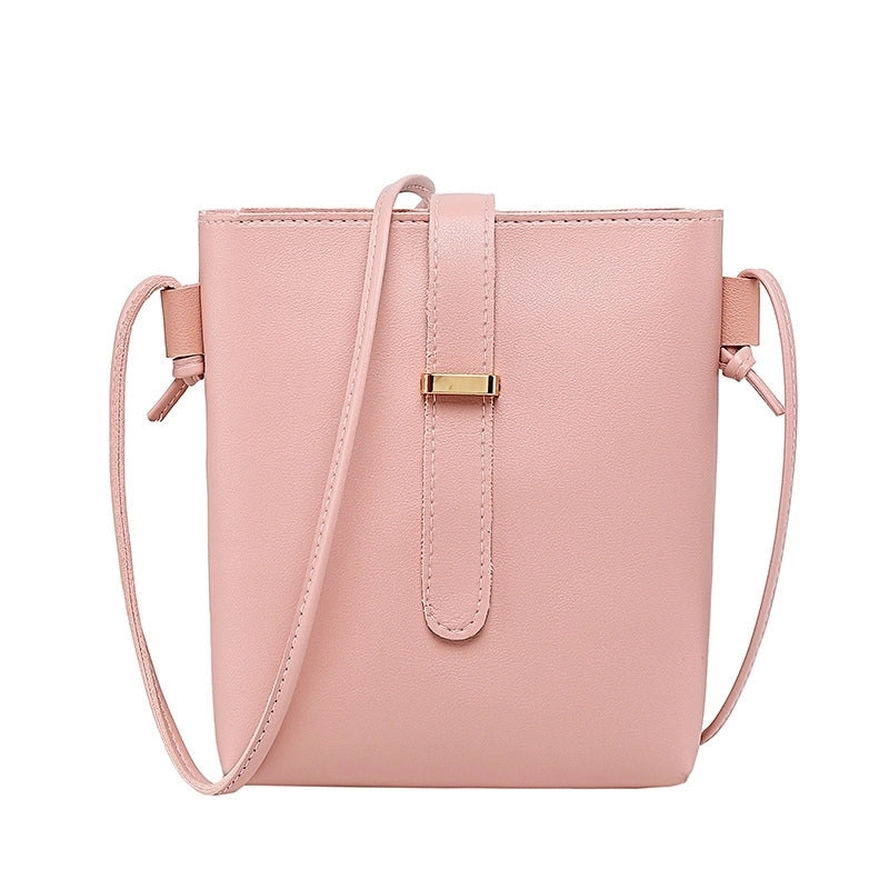 Spring New Solid Color Shoulder Messenger Mobile Phone Bag