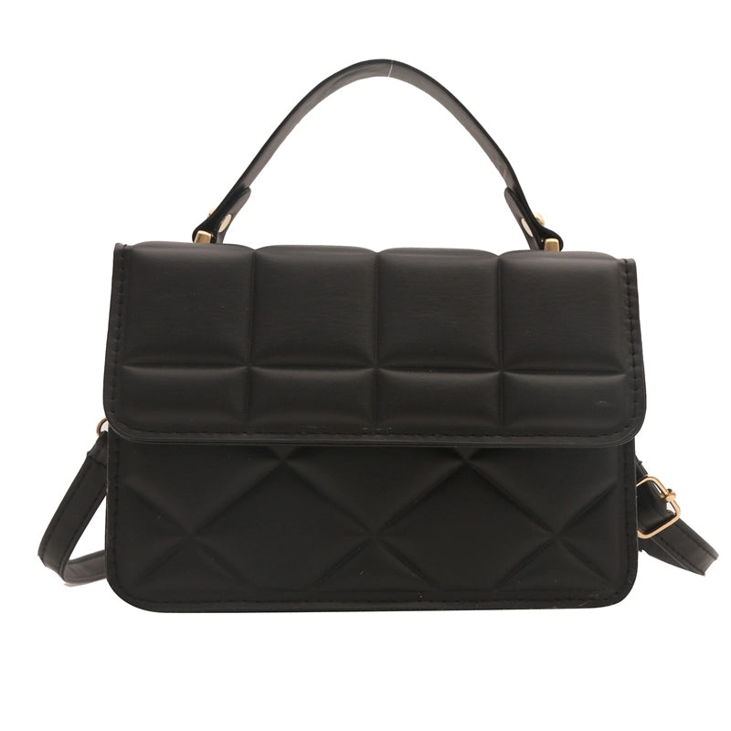 Women's Pu Leather Solid Color Classic Style Flip Cover Handbag