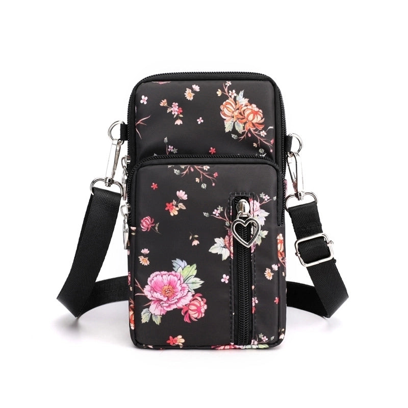 Women'S Nylon Solid Color Fashion Zipper Phone Wallet