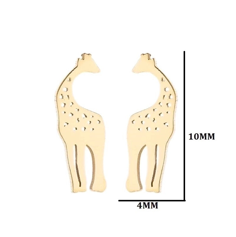 Minimalist Animal 304 Stainless Steel No Inlaid 18K Gold Plated Ear Studs