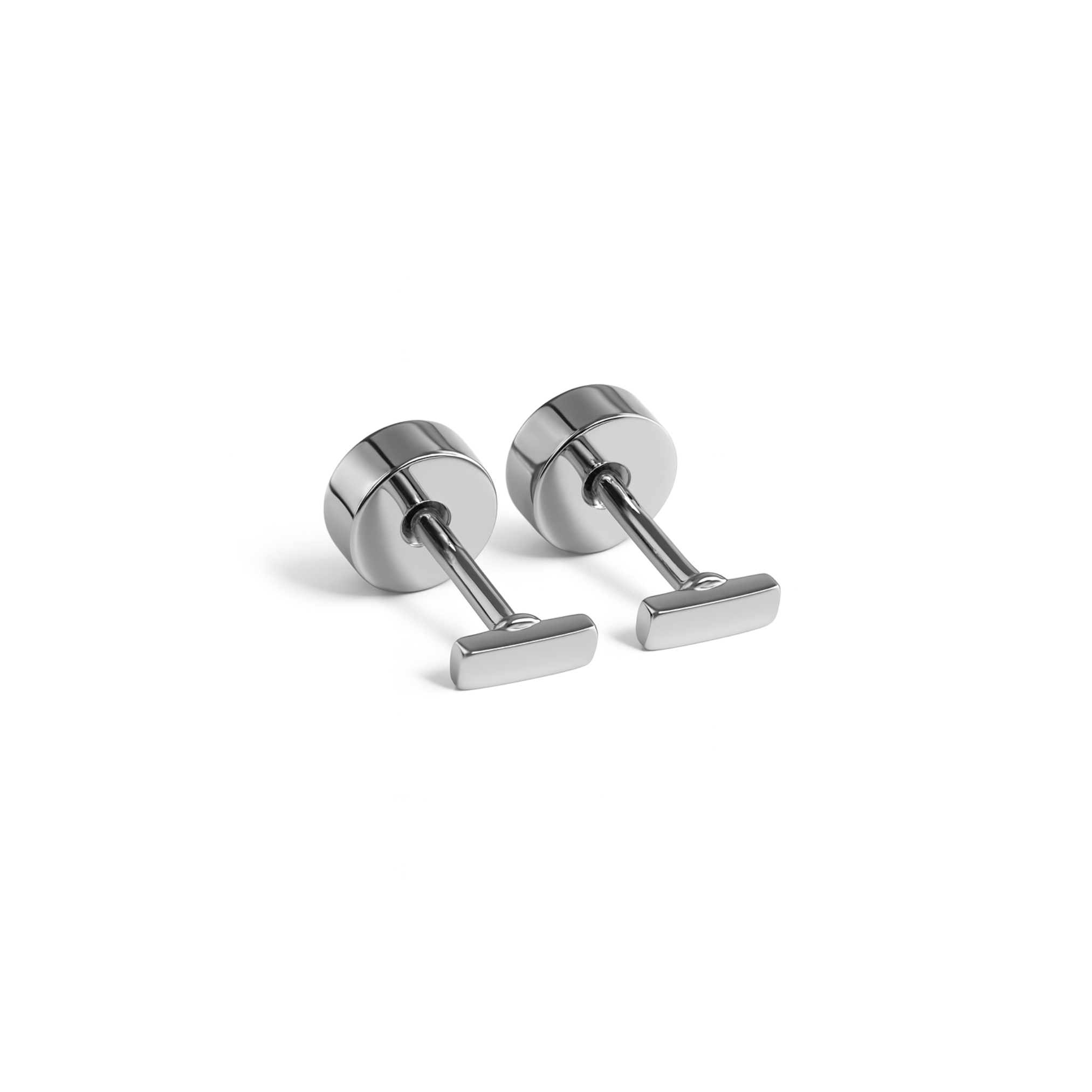 Tiny bar studs - Silver