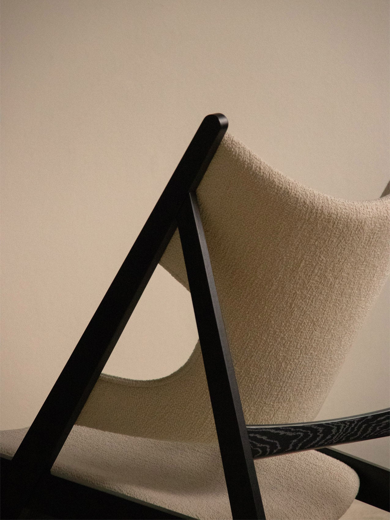 Knitting Lounge Chair. Black Oak