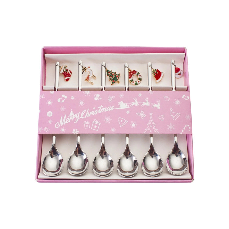Christmas Cute Solid Color Stainless Steel Spoon 1 Piece 1 Set