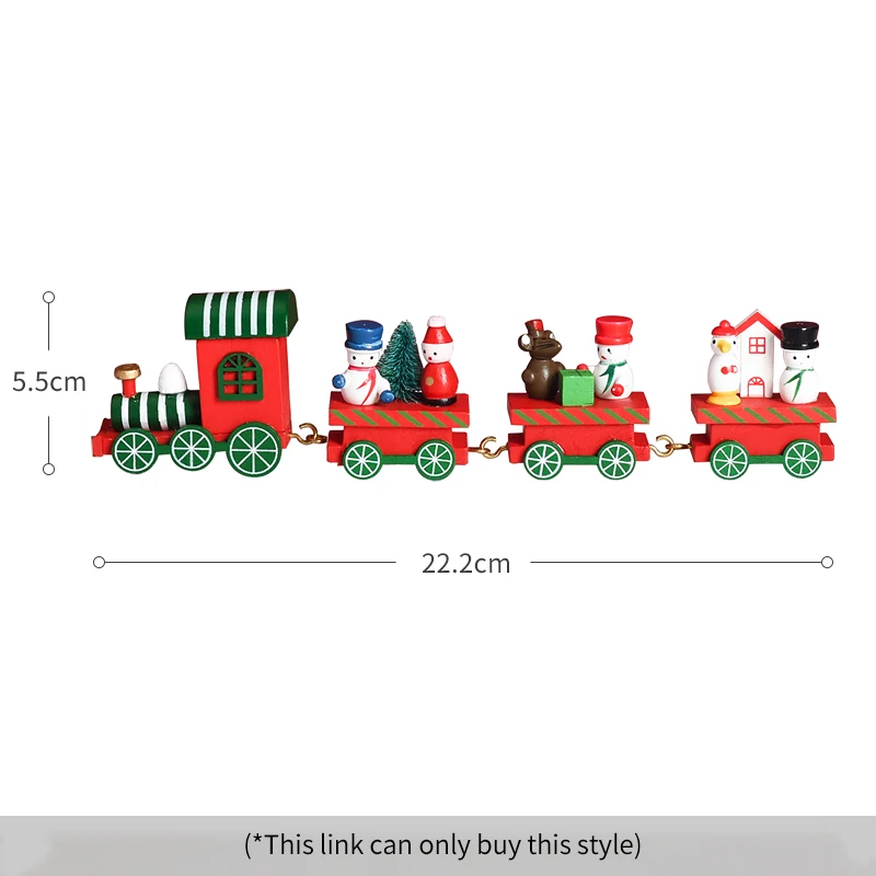 New Mini Wooden Train Sets  Christmas Decoration Ornament Kids Toy Train for Home Decoration