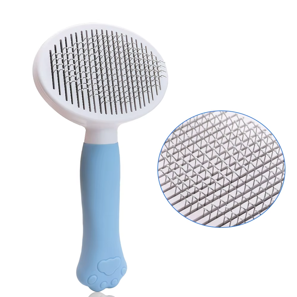 Hair removl pet brush with button