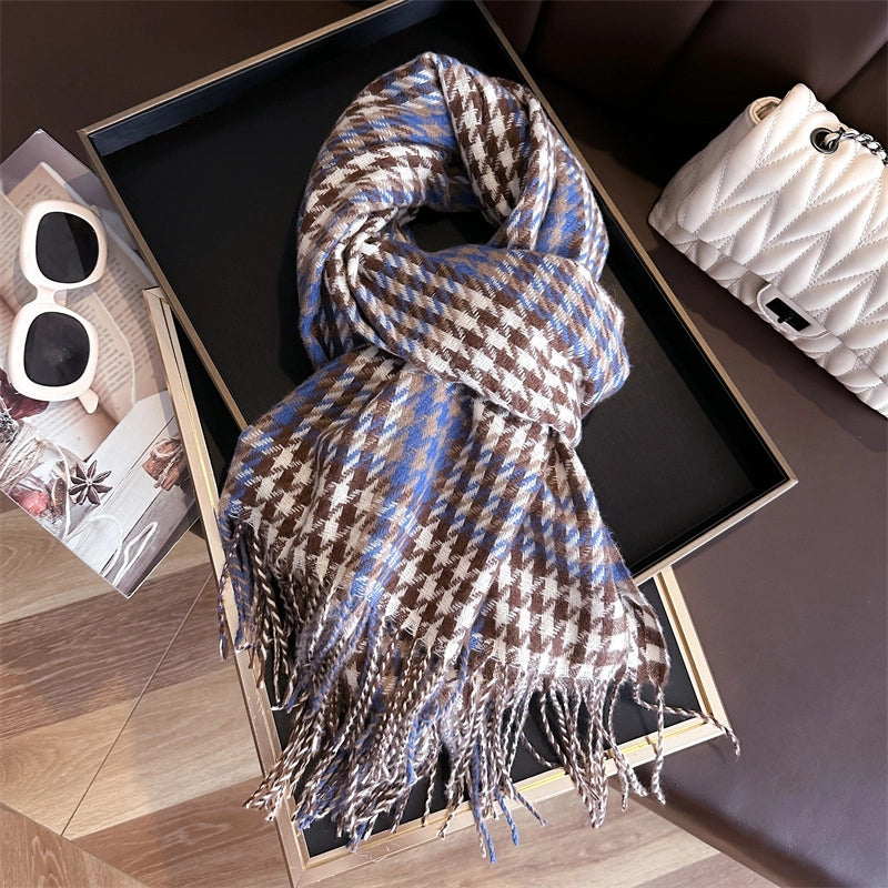 Unisex Business Basic Minimalist Tassel Imitation Cashmere Polyester Scarf