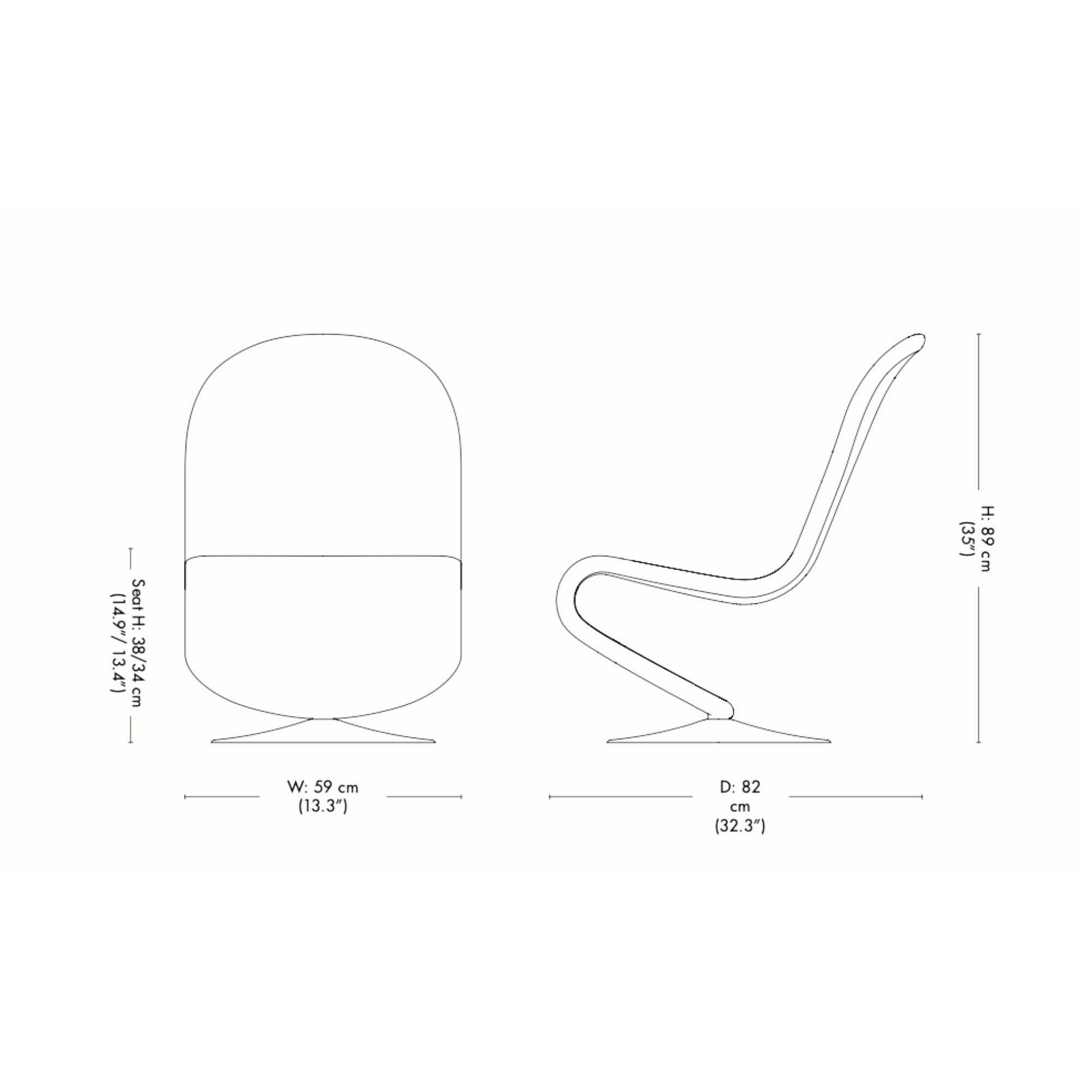 Verpan System 123 lounge chair