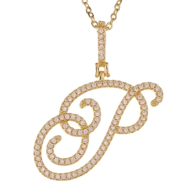 Zircon 26 English Letter Pendant Copper Necklace