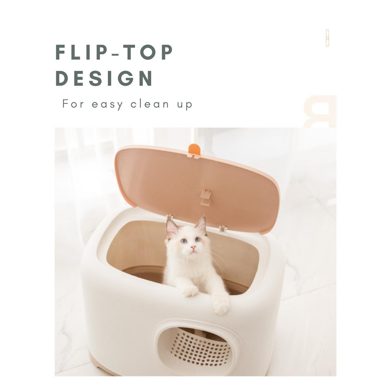 Eco-friendly Toast Style Enclosed Cat Litter Box