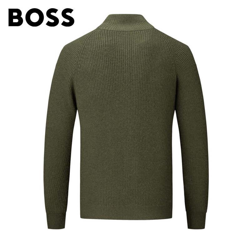 BOSS Men-s Sweater Knitted Cardigan