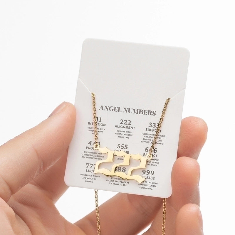Retro Letter 201 Stainless Steel 18K Gold Plated Plating Stainless Steel Necklaces