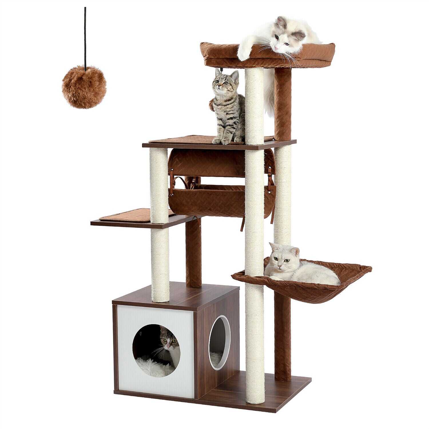 130.5cm Cat Scratching Tower Condo