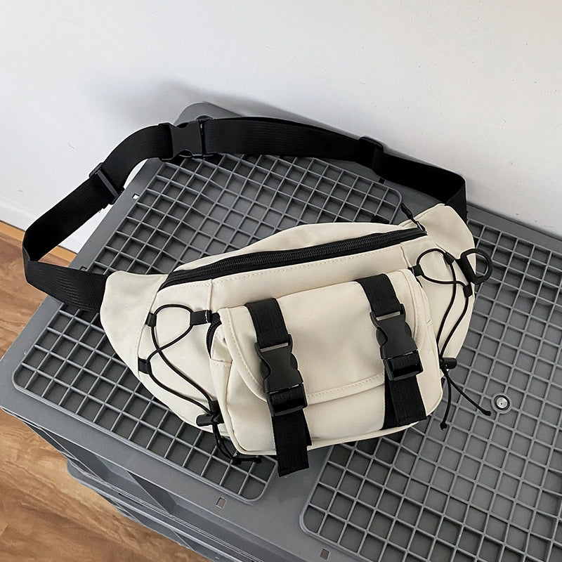 Small Solid Color Streetwear Square Zipper Crossbody Bag