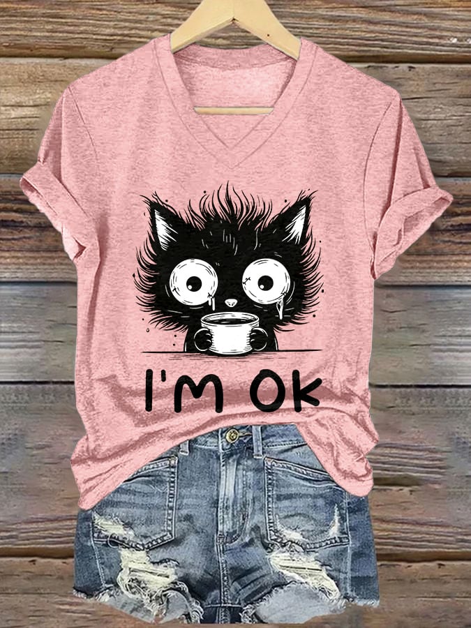 Women'S I'M Ok Printed T-Shirt