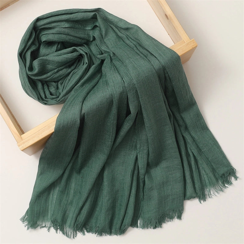 Women's Basic Solid Color Polyester Scarf