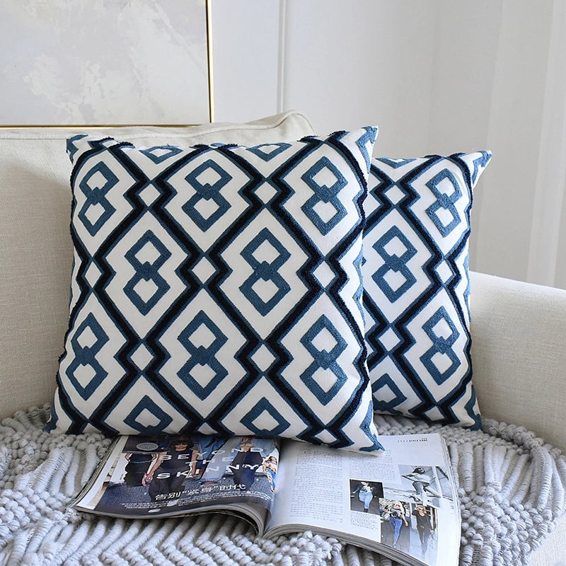 Minimalist Classic Style Geometric Blended Pillow Cases Couch & Sofa Decor