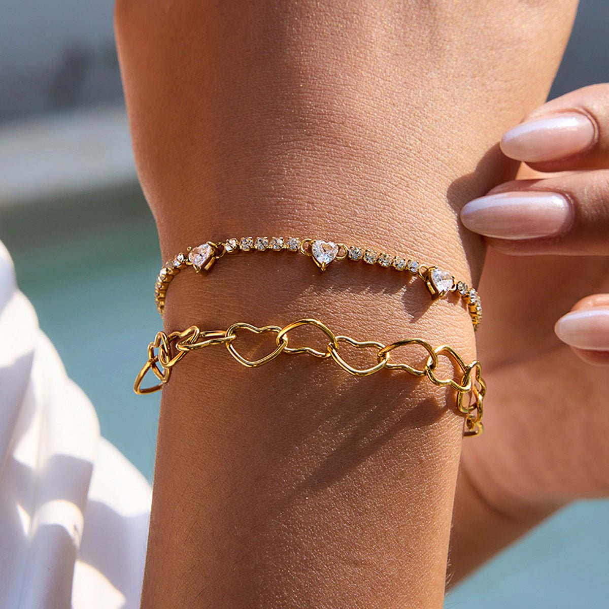 Love Stainless Steel Zircon Bracelet Jewelry Women'S Hot Sale