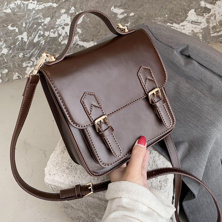 Retro Cambridge Style PU Leather Messenger Bag