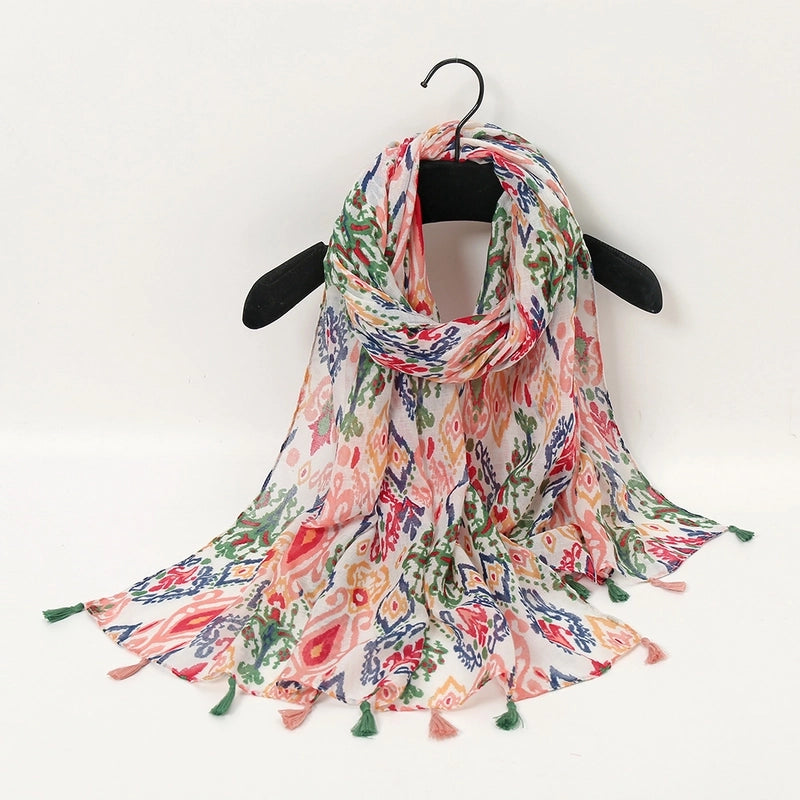 Unisex Vacation Sweet Geometric Polyester Scarf