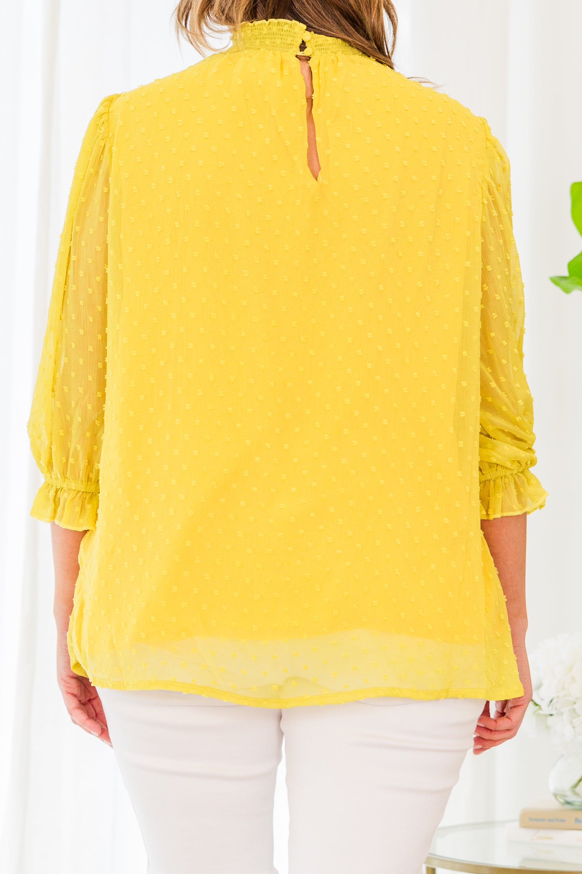 Ready For Class Blouse. Mustard