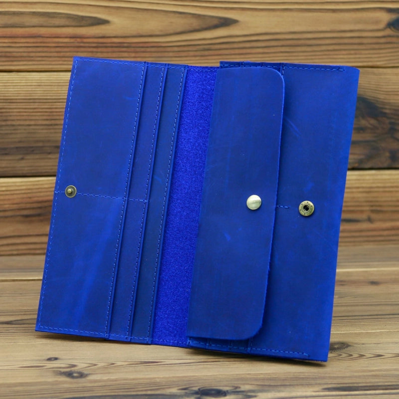 358 Retro Crazy Horse Cowhide Men's Long Wallet Clutch Factories Guangzhou Factory Outlet