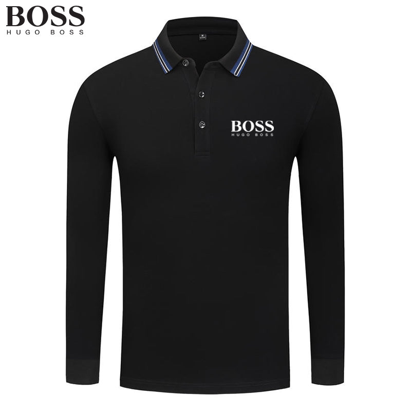 BOSS Men Long Sleeve T-Shirt POLO Shirt for Spring Autumn