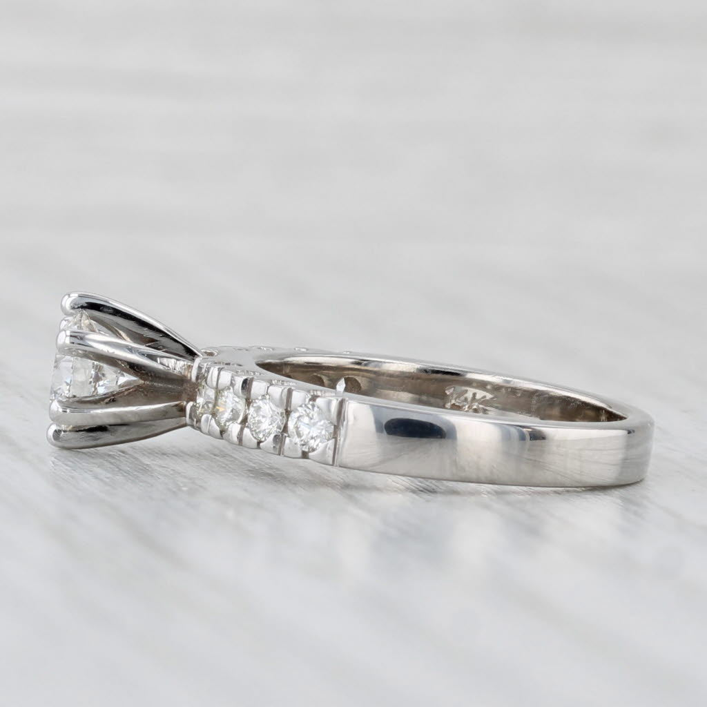 0.75ctw Round Diamond Engagement Ring 14k White Gold Size 5 VS2
