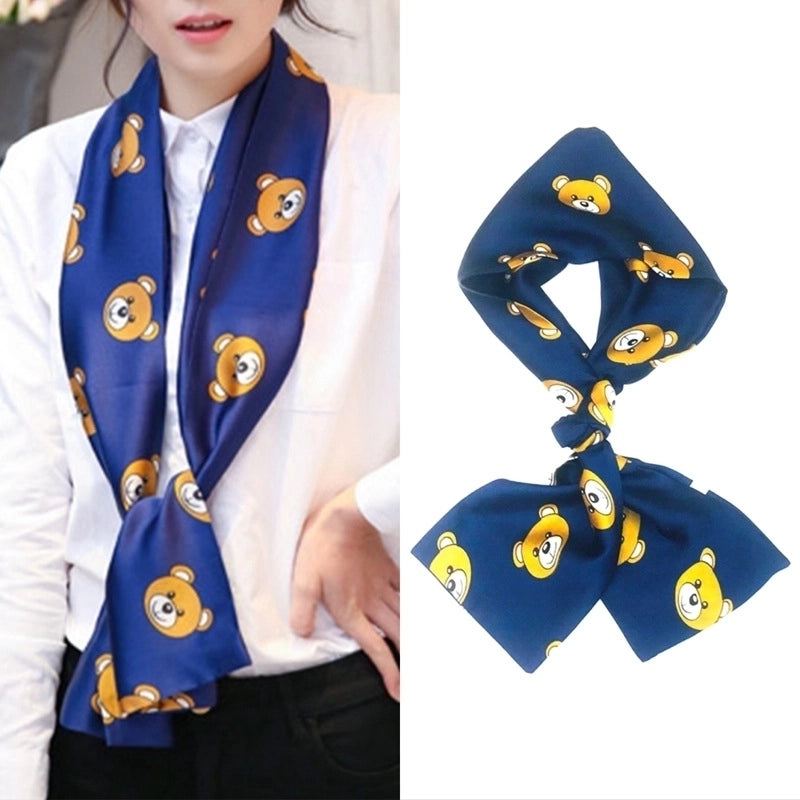 Women's Elegant Minimalist Geometric Chiffon Printing Silk Scarf