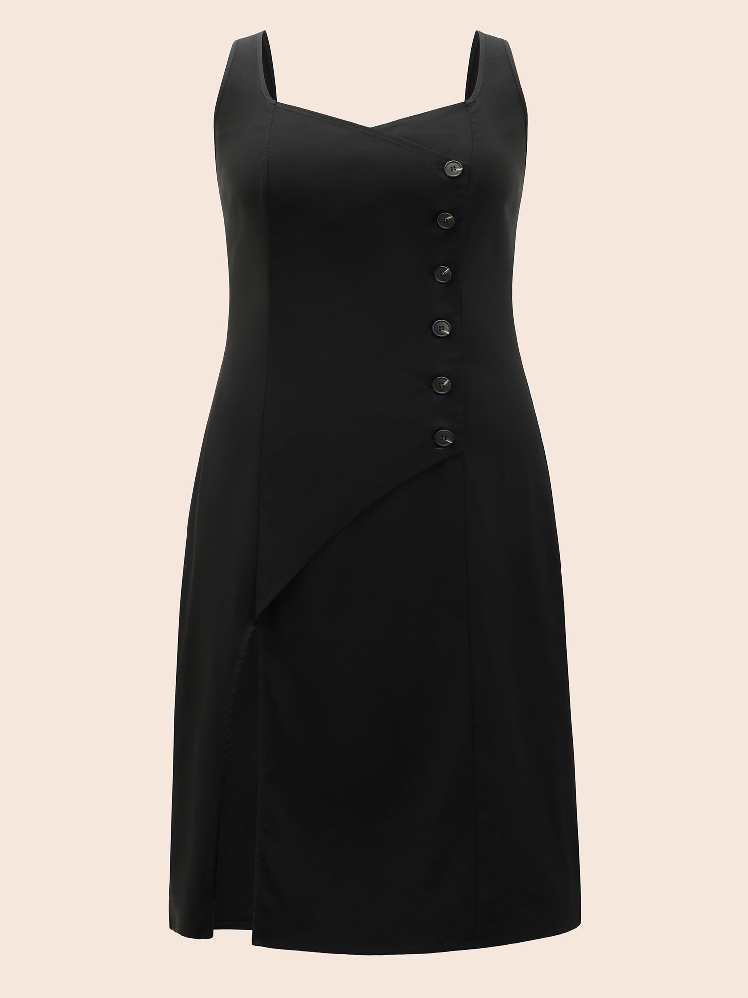 Stretch Woven Cut-Out Midi Dress