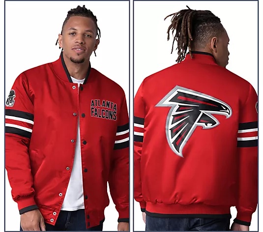 🔥Buy 2 for only $55🎁Buy 2 Get 2 Free🏈NFL Starter Satin Twill Snap Front Jacket