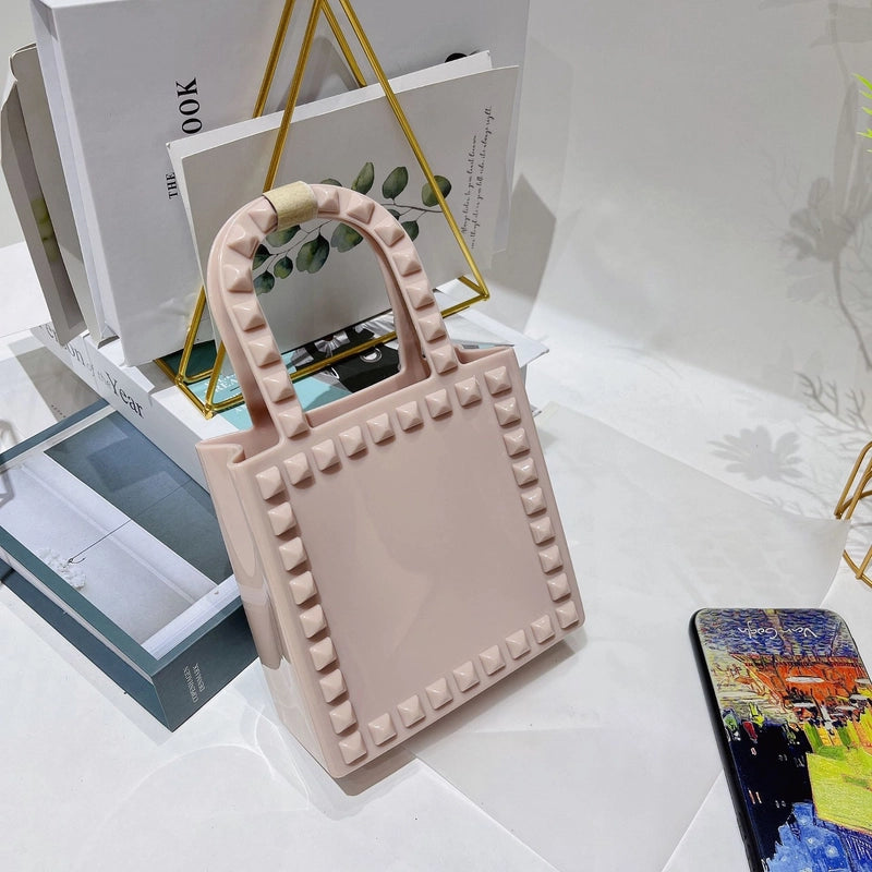 Women's Mini All Seasons Pvc Solid Color Fashion Square Open Handbag
