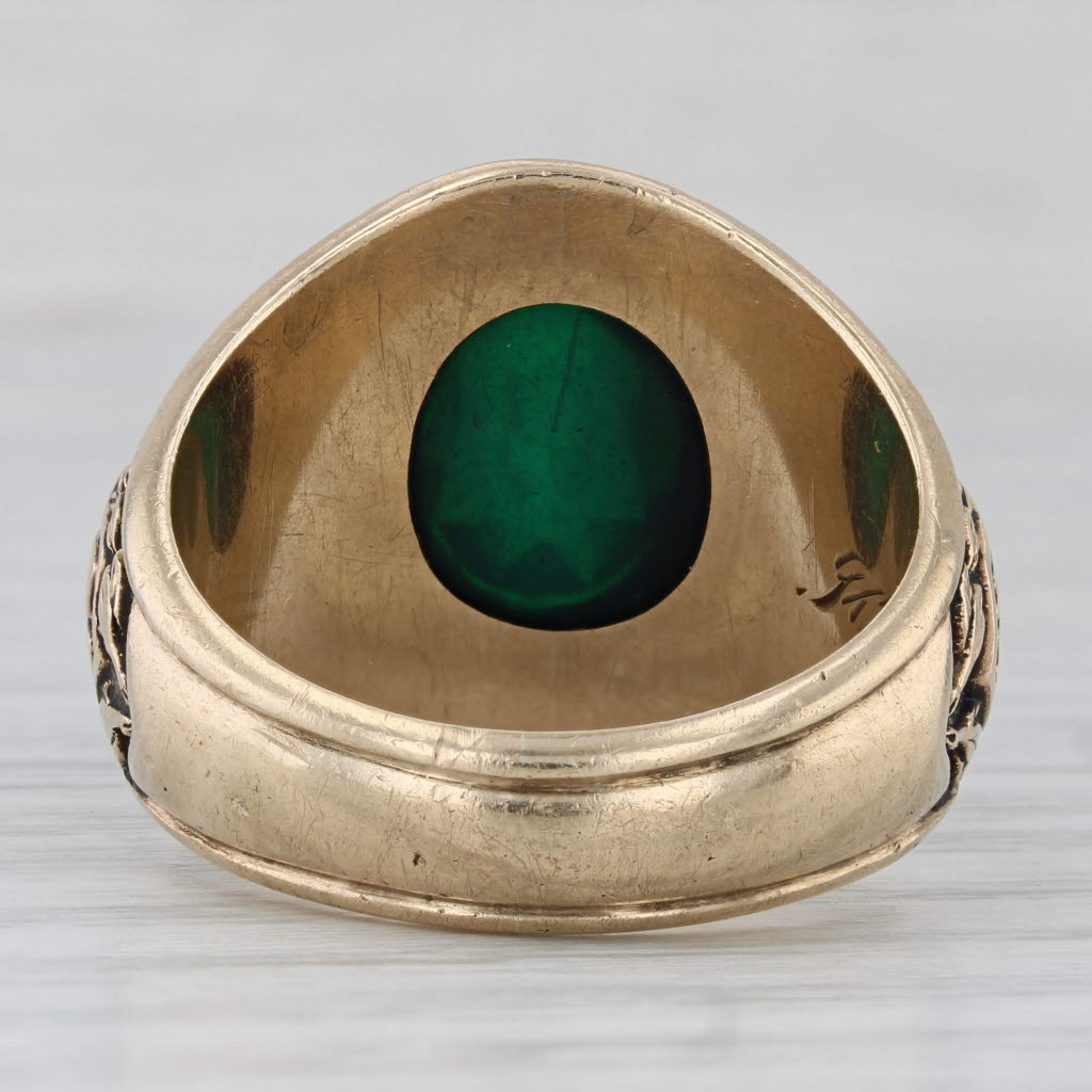 Hargrave Military Academy 1965 Class Ring Lab Created Spinel 10k Yellow Gold