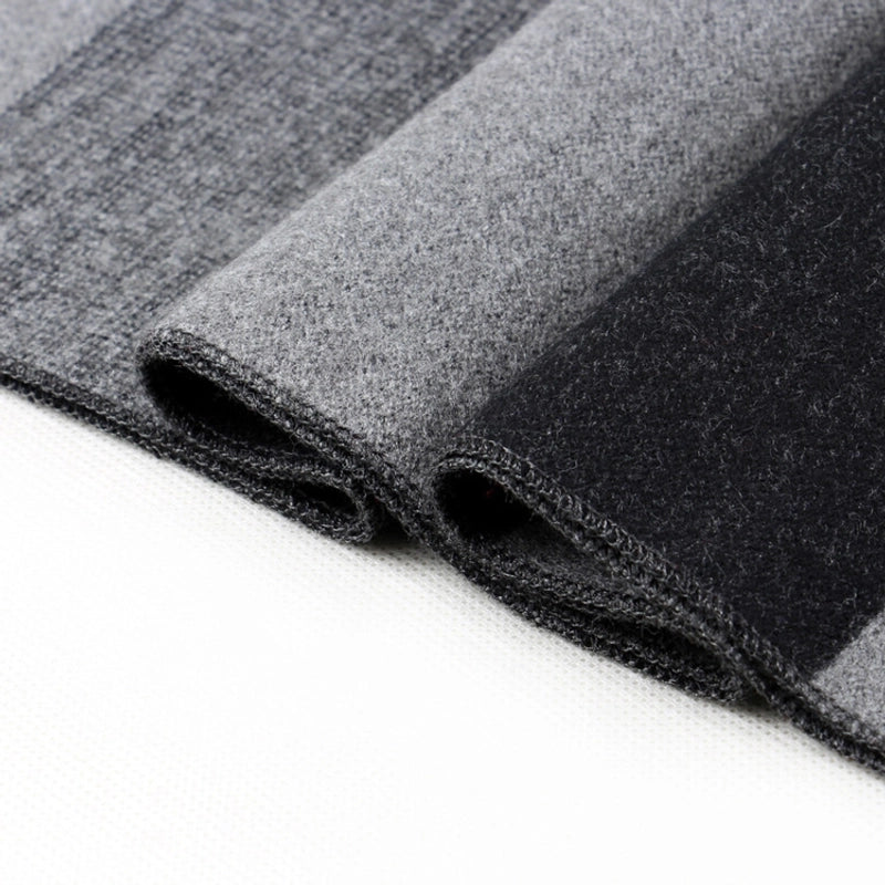 New Men's Scarf Winter Warm Pull Striped Scarf Imitation Cashmere Middle-aged Leisure Scarf